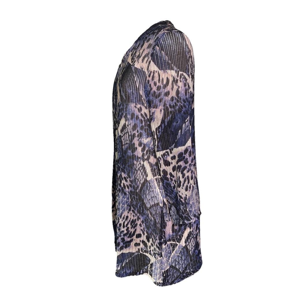 Chico's Travelers Shirt Women’s Large Geometric Print Size 3/XL JKT Blue Gray - Picture 3 of 6